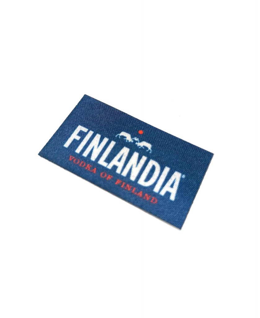 Lesklá textilní etiketa Finlandia