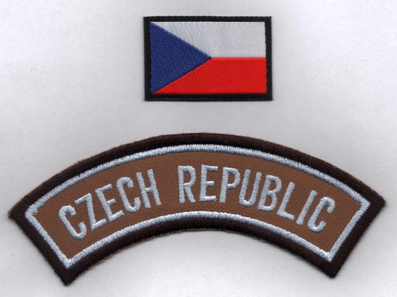 Domovenka vyšívaná a tkaná vlaječka Česká republika